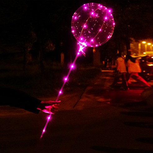 베리넷 led 파티풍선, 레드, 10개