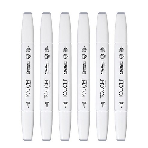 신한화구 터치 트윈 브러쉬 마카 CG4 COOL GREY, 1색, 6개