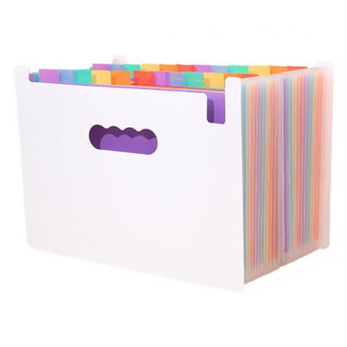 무라데스크 25포켓 아코디언 파일, 화이트, 1개