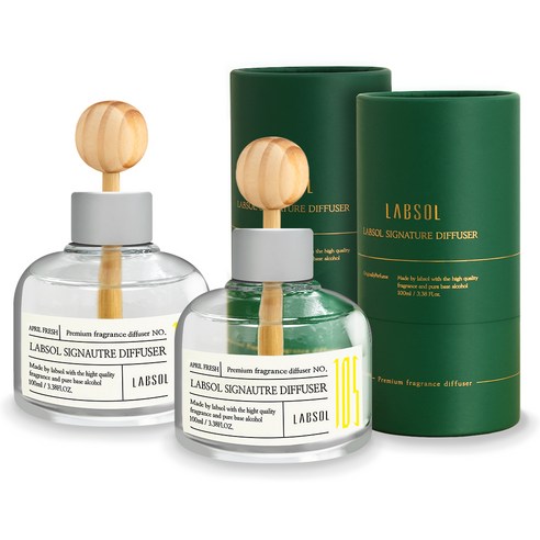 랩솔 차량용 퍼퓸 디퓨저 100ml 본품, 에이프릴프레쉬, 2개