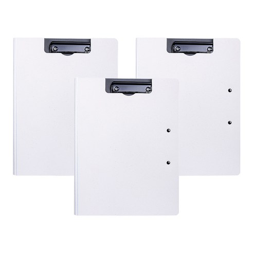 알로데 라이팅 회의 A4 클립보드 23.5 x 32 x 1.2 cm 더블클립, TYPE11 화이트(더블클립), 3개