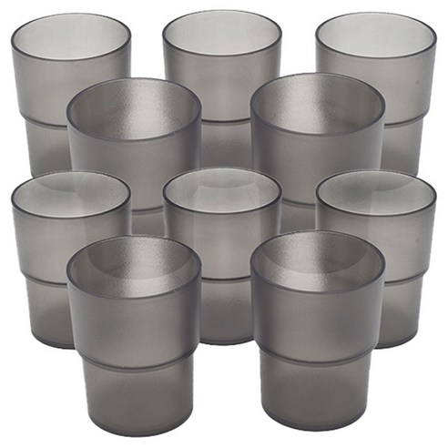 리빙메이트 폴리카보네이트 피씨컵 240ml, 스모그, 10개