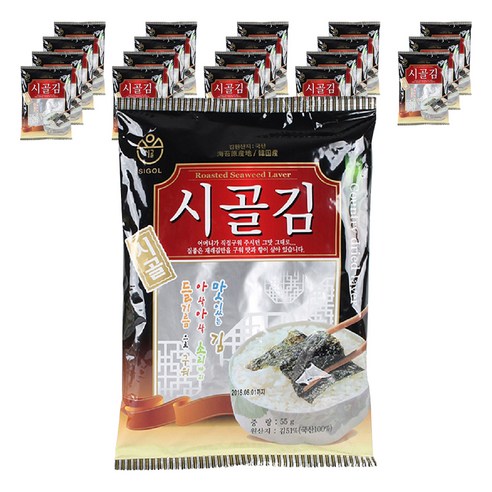 시골김 전장김 은, 55g, 20개