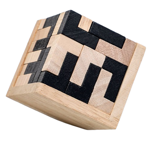 푸트로랩 목재 입체도형 퍼즐 54L, 54피스, 혼합색상