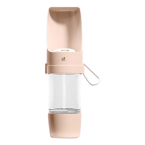 딩동펫 반려동물 2in1 슬라이드 원터치 물병, 핑크, 1개