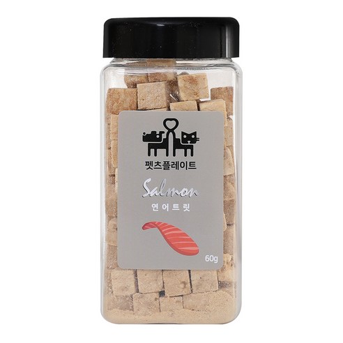 펫츠플레이트 반려동물 연어트릿 동결건조간식, 연어맛, 60g, 1개