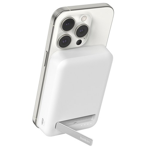 벨킨 BoostCharge 프로 Qi2 15W 마그네틱 무선 충전 스탠드 보조배터리 10000mAh, 블랙, BPD008btBK