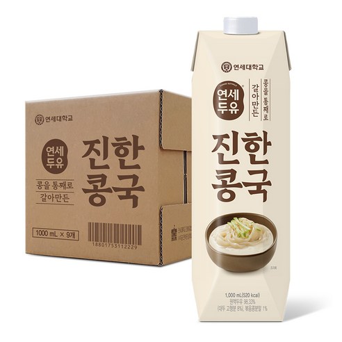 연세두유 콩을 통째로 갈아만든 진한콩국, 1L, 18개