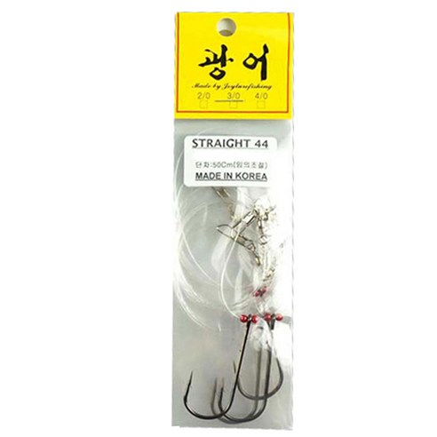 씨타임 광어채비 스트레이트 훅 단차조절형, 4개입, 1개