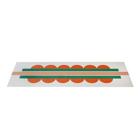 바이빔 빨아쓰는 욕실 주방 소프트 규조토 발매트, 하프문 오렌지, 1개
