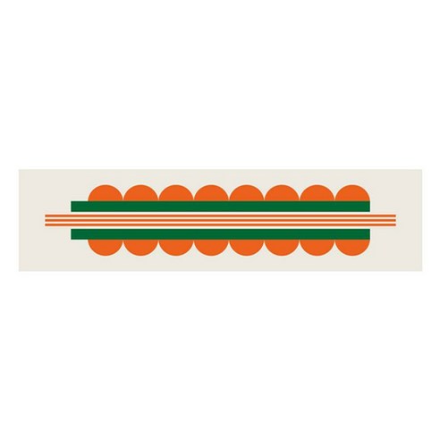 바이빔 빨아쓰는 욕실 주방 소프트 규조토 발매트 45 x 200 cm, 하프문 오렌지