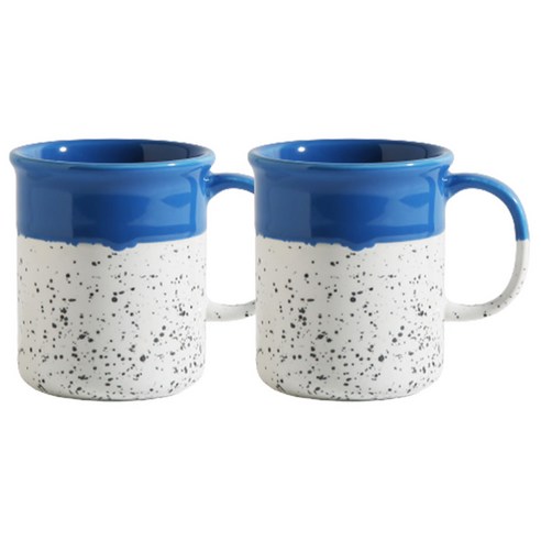 아르딘 에센셜 홈 카페 머그컵 330ml, 웨일 블루, 2개