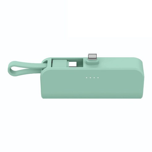 피에스글로벌 힙스터 5000mAh 도킹형 보조 배터리 애플8핀, MOPB-R5-CHL, 민트