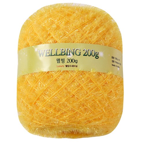 연일섬유 웰빙수세미 콘사 뜨개실 200g, 18형광노랑, 1개