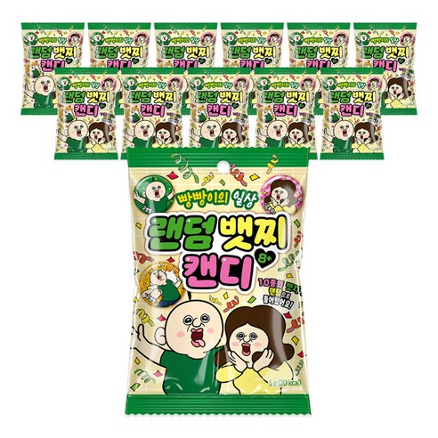 빵빵이의 일상 랜덤 뱃찌 캔디, 5g, 12개