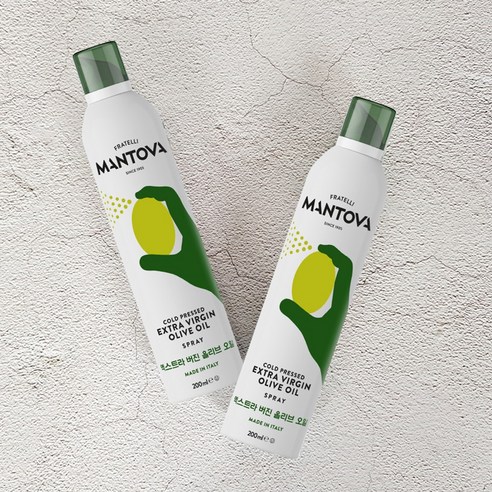 만토바 엑스트라 버진 올리브 오일 스프레이로 요리의 품격을 높이세요.
