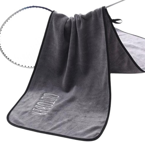 소니오 부드러운 자수 스포츠 타월 30 x 105 cm, 22 딥그레이10월, 1개