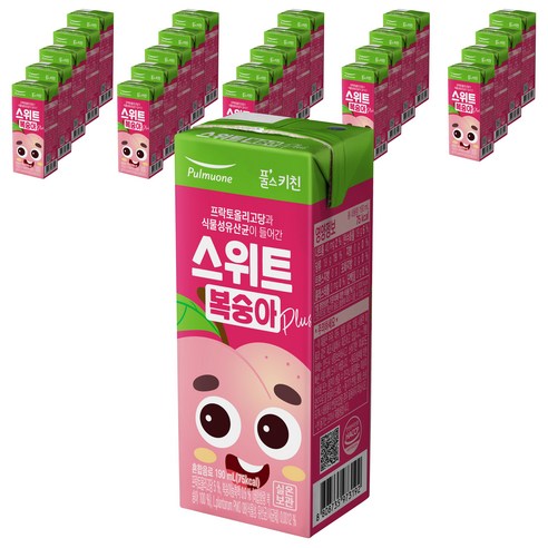 풀무원 풀스키친 스위트 복숭아 PLUS 음료, 190ml, 48개