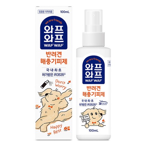 일동제약 와프와프 반려견 해충기피제, 혼합색상, 1개, 100ml