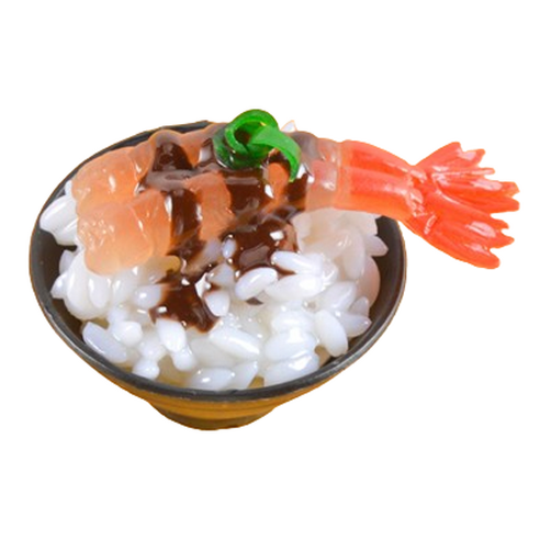 리나블루 일식당 덮밥 돈부리 모형 5cm, 새우초밥1