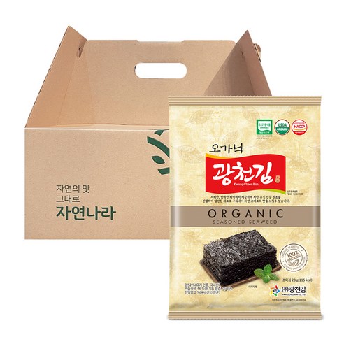 광천김 오가닉 광천김, 20g, 9개