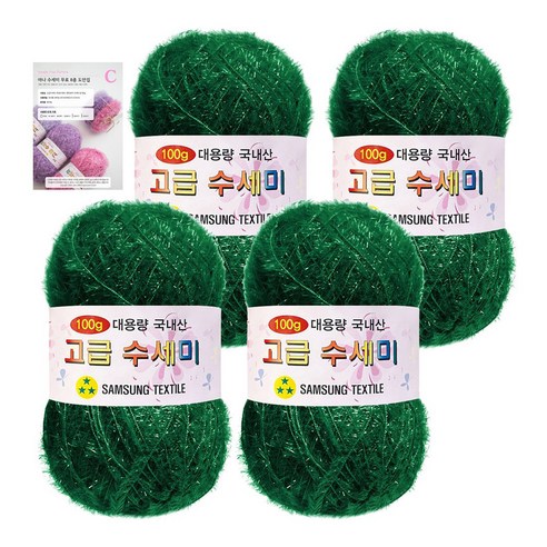 야나 대용량 수세미 100g x 4p + C 인쇄도안 8종 세트, 104 진초록, 1개