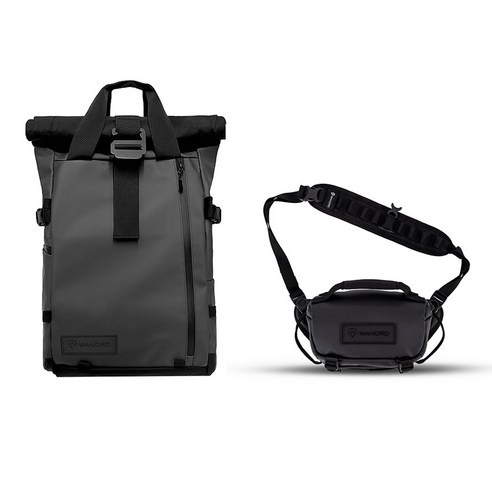 원더드 All-New PRVKE 백팩 31L + ROGUE 슬링백 3L 세트, 블랙, 1개
