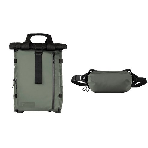 원더드 New PRVKE Lite 백팩 11L + D1 FANNY PACK 세트, 그린, 1개