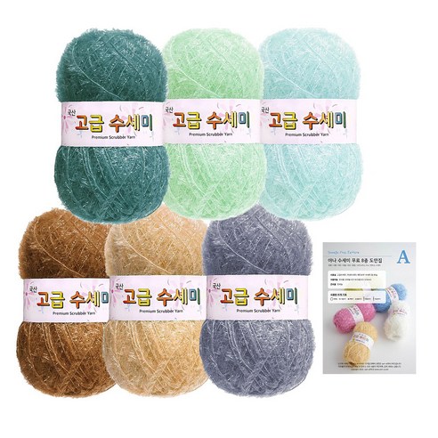 yarna 고급 수세미 뜨개실 명화컨셉 고흐 80g x 6종 + 도안A 세트, 3 자화상, 1개