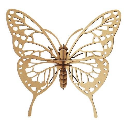 투칸 3D 나무 퍼즐, 22피스, Butterfly, 1개
