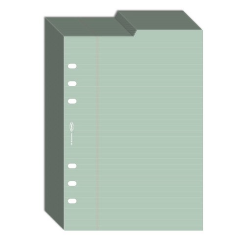 플레픽 6공 양면 인덱스 리필속지 라인 그린, 1개입, 1개