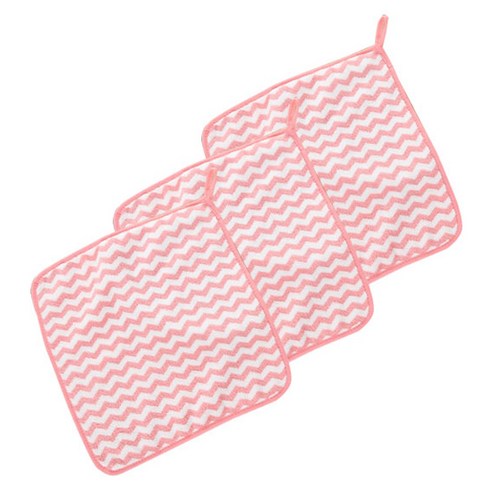 소니오 지그재그 소프트 핸드타월 30 x 30 cm, 06 핑크, 3개