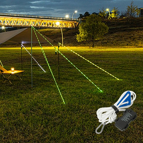 LED 스트링가드 캠핑용품 안전용품 LZ-C52, 블루 텐트야광스트링 15 루아즈 LED 스트링가드 타프 텐트 줄 끈 로프 캠핑 용품, 노랑색