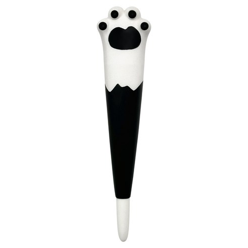 iiGEN 왕발냥이 스퀴시 중성펜 0.4mm, 검정, 2개