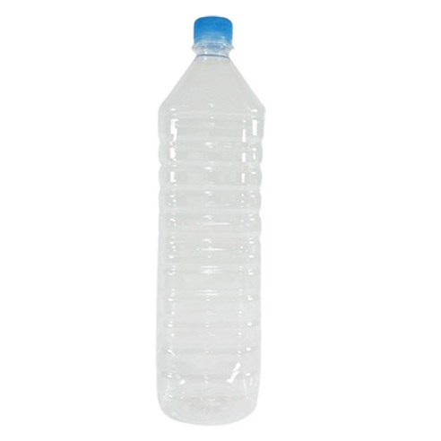 생수 용기 사각 페트병 + 파랑 캡 28cm, 1.5L, 24개