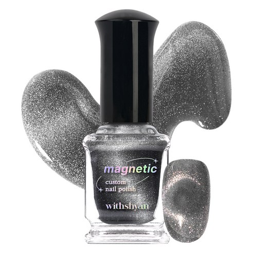 위드샨 커스텀 마그네틱 자석 네일 폴리쉬, 01 쉐도우캣, 9ml, 1개