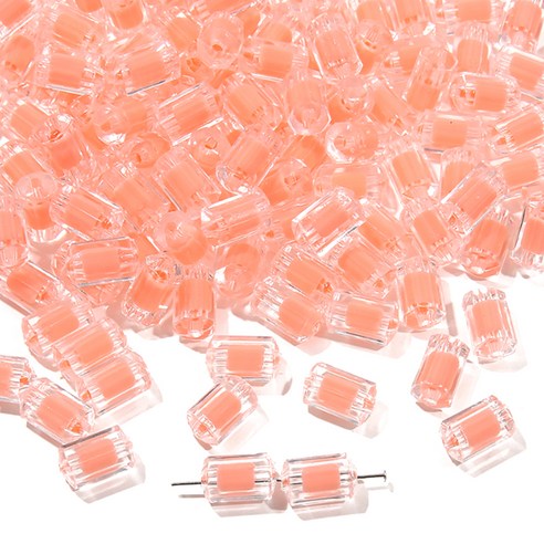 알로데 컬러 고드름 시럽 구슬 DIY 비즈 12 x 7 mm 50p, A06 오렌지, 4개