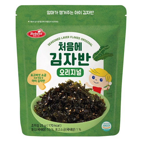 베베스트 유아용 처음에 김자반 오리지널 × 25g × 1개, 맛 × 개당 중량 × 수량 섬네일