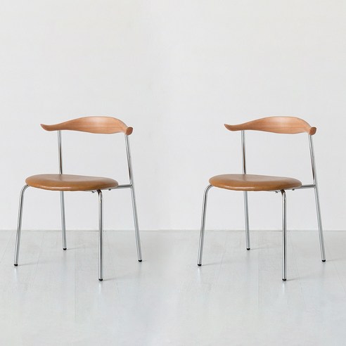 마켓비 MULSO 의자 M243, 카멜, 2개