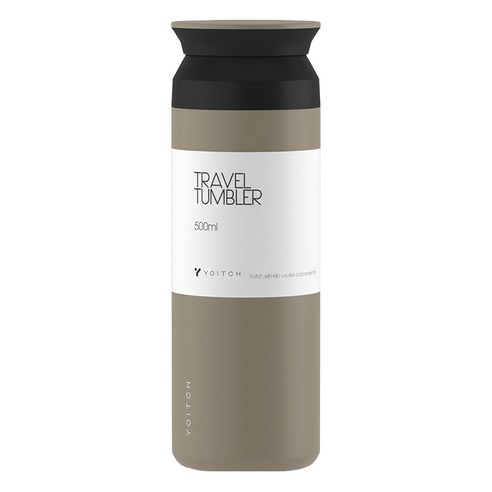 요이치 스테인리스 진공단열 텀블러 레이크, 올리브그레이, 500ml, 1개
