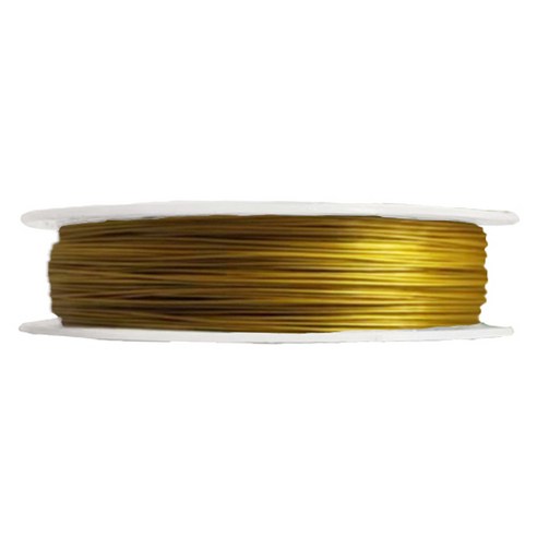 데이소이 컬러풀 공예 철사 0.4mm x 50m, 골드, 1개