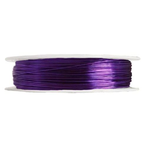 데이소이 컬러풀 공예 철사 0.4mm x 50m, 퍼플, 1개