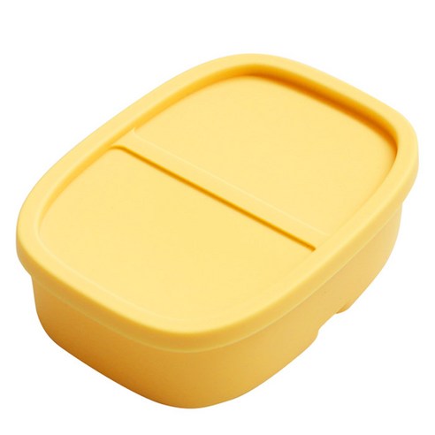 네이쳐리빙 릴리브 실리콘 냉장냉동 2칸 도시락통, 버터옐로우, 1개