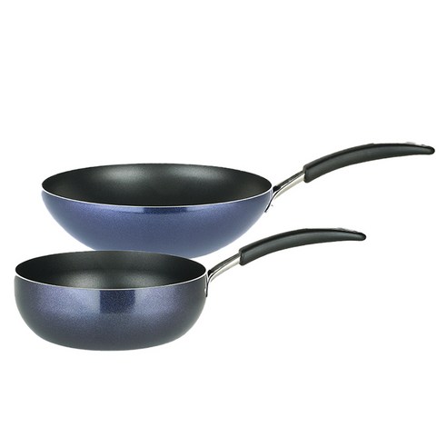 마이어 인덕션 래디언스 멀티팬 2종 세트, 멀티팬 24cm + 볶음팬 28cm, 블루, 1세트
