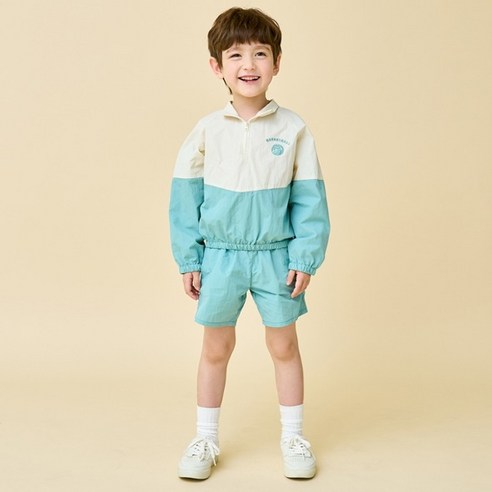 베베쥬 아동용 배스킷볼 배색 상하의 세트
