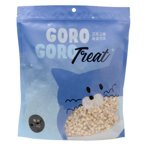 gorogoro 고로고로릿 대용량 동결건조 미니트릿 고양이 간식, 북어, 300g, 1개