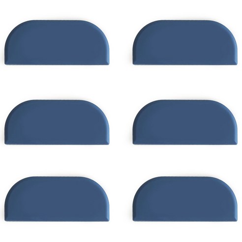 에이드엘 아치 실리콘 수저받침, 터키블루, 6개