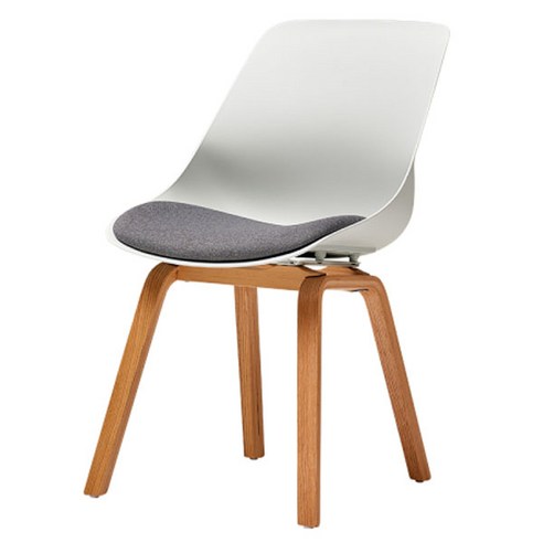 듀오백 인테리어 회의실 사무실용 의자 QL6W-1W, 그레이, 472 x 605 x 847 mm