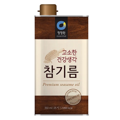 청정원 고소한 건강생각 참기름, 1개, 350ml