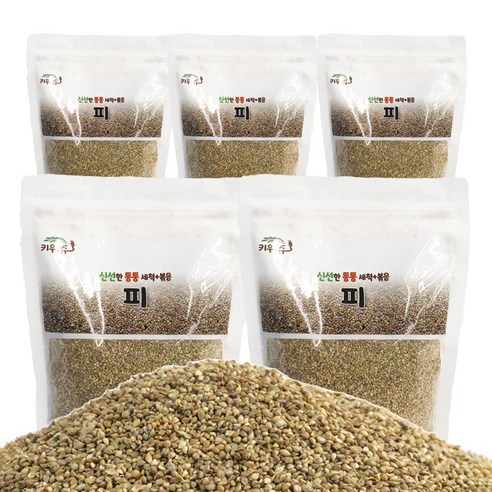 키워쥬 세척 + 볶음 개별알곡 피, 500g, 5개